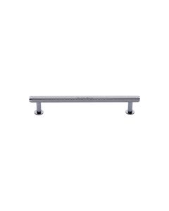 Heritage Brass Polished Chrome Knurled Cabinet Pull Handle with Rose 16mm
