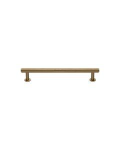 Heritage Brass Satin Brass Knurled Cabinet Pull Handle with Rose 16mm