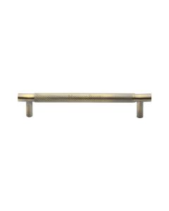 Heritage Brass Antique Brass Partial Knurled Cabinet Pull Handle 128mm