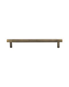 Heritage Brass Antique Brass Partial Knurled Cabinet Pull Handle 160mm