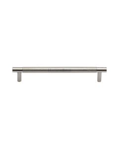 Heritage Brass Polished Nickel Finish Partial Knurled Cabinet Pull Handle 160mm
