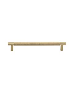 Heritage Brass Satin Brass Partial Knurled Cabinet Pull Handle 160mm
