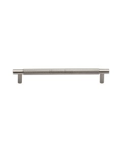 Heritage Brass Satin Nickel Partial Knurled Cabinet Pull Handle 160mm