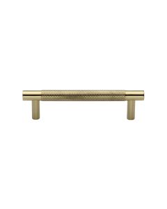 Heritage Brass Polished Brass Partial Knurled Cabinet Pull Handle 96mm