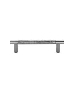 Heritage Brass Polished Nickel Finish Partial Knurled Cabinet Pull Handle 96mm