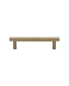 Heritage Brass Satin Brass Partial Knurled Cabinet Pull Handle 96mm