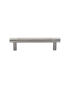 Heritage Brass Satin Nickel Partial Knurled Cabinet Pull Handle 96mm