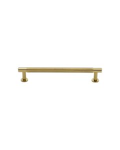 Heritage Brass Polished Brass Partial Knurled Cabinet Pull Handle with Rose 16mm