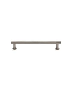 Heritage Brass Satin Nickel Partial Knurled Cabinet Pull Handle with Rose 16mm