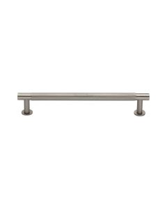 Heritage Brass Satin Nickel Partial Knurled Cabinet Pull Handle with Rose 16mm