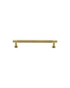 Heritage Brass Polished Brass Partial Knurled Cabinet Pull Handle with Rose 16mm