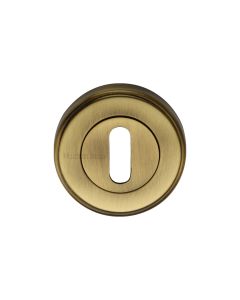 Antique Brass Standard Key Escutcheon Round - V5000