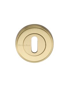 Satin Brass Standard Key Escutcheon Round - V5000