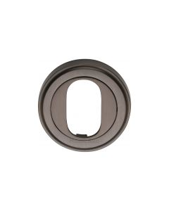 Matt Bronze Oval Profile Cylinder Escutcheon Round - V5010