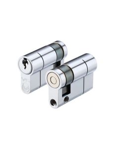 Polished Chrome 45mm Euro Single Cylinder with key - V5EP45SPC