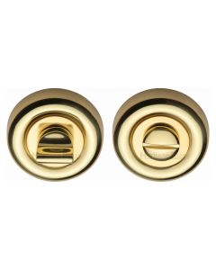Polished Brass Round Bathroom Turn & Release - V6720