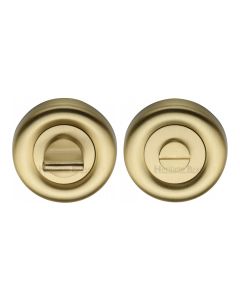 Satin Brass Round Bathroom Turn & Release - V6720