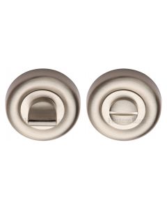 Satin Nickel Round Bathroom Turn & Release - V6720