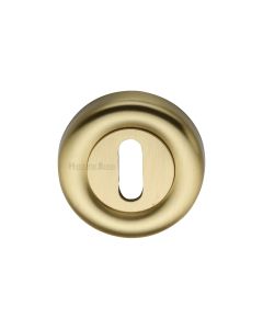 Satin Brass Standard Key Escutcheon Round - V6722