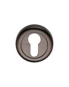 Matt Bronze Euro Profile Cylinder Escutcheon Round - V6724