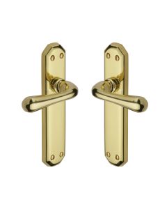 Heritage Brass Matt Bronze Charlbury Reeded Door Handle on Plate - Lever Lock