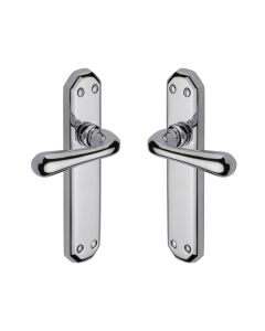 Heritage Brass Matt Bronze Charlbury Reeded Door Handle on Plate - Lever Latch