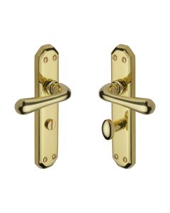 Heritage Brass Antique Brass Charlbury Door Handle on Plate - Lever Latch