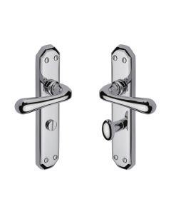 Heritage Brass Antique Brass Charlbury Door Handle on Plate - Euro Profile