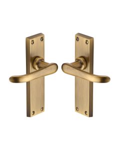 Heritage Brass Antique Brass Windsor Door Handle on Plate - Lever Latch