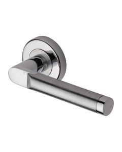 Apollo Finish Celia Door Handle on Round Rose
