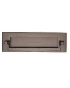 Heritage Brass Matt Bronze Postal Knocker Letterplate - 254 x 79mm