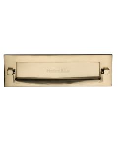 Heritage Brass Polished Brass Postal Knocker Letterplate - 254 x 79mm