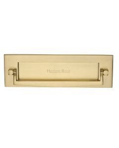 Heritage Brass Satin Brass Postal Knocker Letterplate - 254 x 79mm