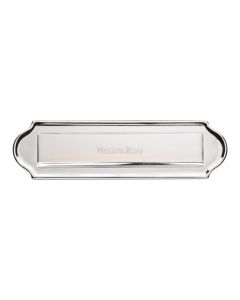 Heritage Brass Polished Chrome Gravity Letterplate Curved - 280 x 78mm