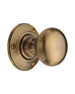Heritage Brass Antique Brass Chester Door Knob on Rose