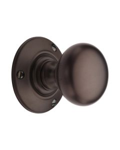 Heritage Brass Matt Bronze Chester Door Knob on Rose
