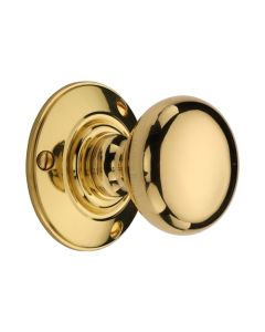 Heritage Brass Polished Brass Chester Door Knob on Rose