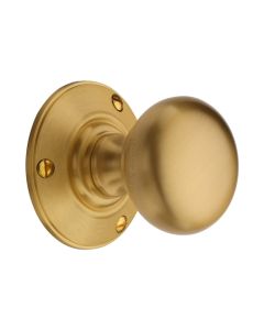 Heritage Brass Satin Brass Chester Door Knob on Rose