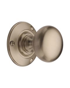Heritage Brass Satin Nickel Chester Door Knob on Rose