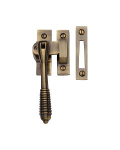 Heritage Brass Antique Brass Lockable Mortice & Hook Plate Reeded Casement Fastener