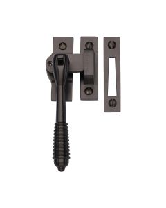 Heritage Brass Matt Bronze Lockable Mortice & Hook Plate Reeded Casement Fastener
