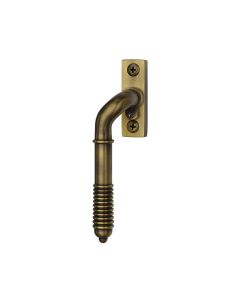 Heritage Brass Antique Brass Lockable Reeded Espagnolette Left Handed