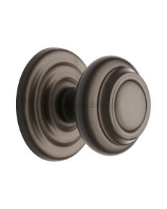 Heritage Brass Matt Bronze Stepped Round Centre Door Knob - 76mm