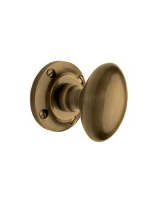 Heritage Brass Antique Brass Suffolk Mortice Door Knob on Rose