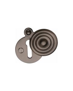 Matt Bronze Standard Covered Key Escutcheon Reeded - V972