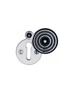 Polished Chrome Standard Covered Key Escutcheon Reeded - V972