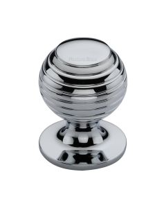 Heritage Brass Polished Chrome Beehive Cabinet Knob 32mm