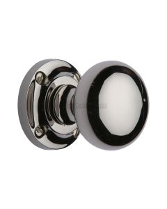 Heritage Brass Polished Nickel Finish Victoria Door Knob on Rose