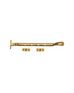 Heritage Brass Polished Brass Casement Spoon Pattern Window Stay  - 254mm