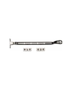Heritage Brass Polished Nickel Finish Casement Spoon Pattern Window Stay  - 254mm